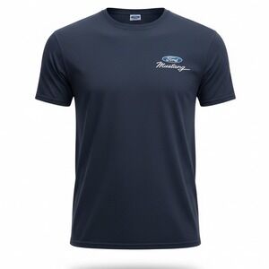 Newport Blue Ford Mustang T-Shirt Mens Large Navy Blue Good American Muscle Tee